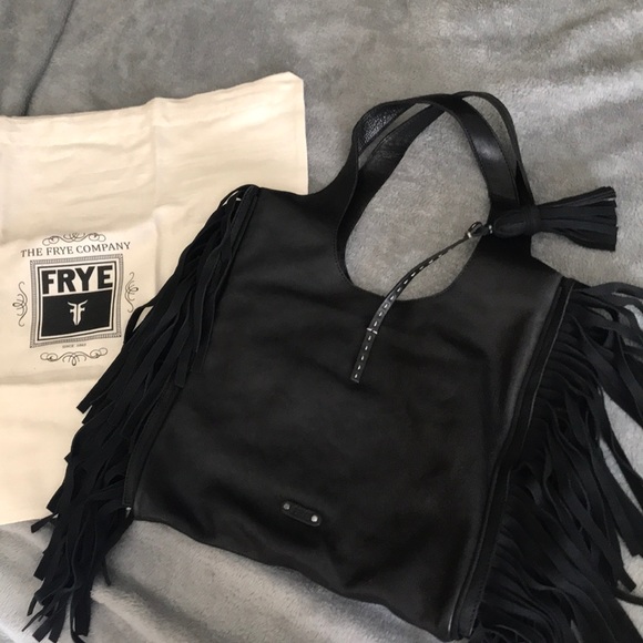 Frye Handbags - NEW WITH TAG Frye Farrah Fringe Bag -Black